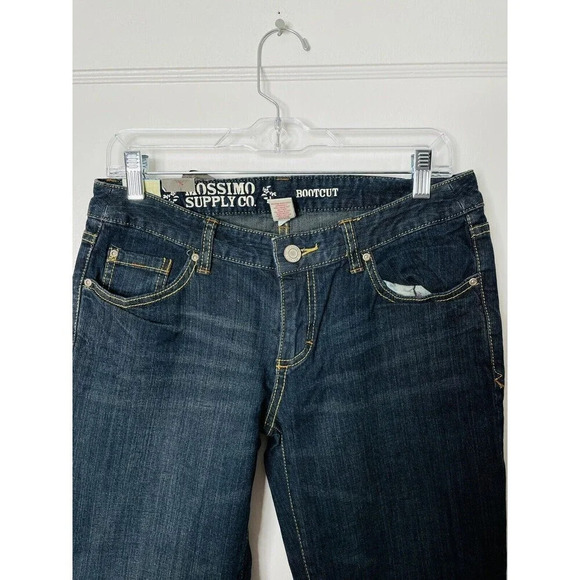 Mossimo Jeans Boot Cut sz 9 Lowest Rise Dark Wash Womens - Picture 2 of 14